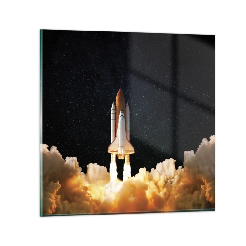 Obraz na skle - Ad astra! - 30x30 cm