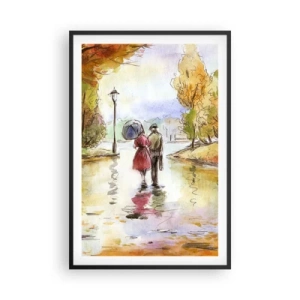 Plagát v čiernom ráme - Romantická jeseň v parku
 - 61x91 cm