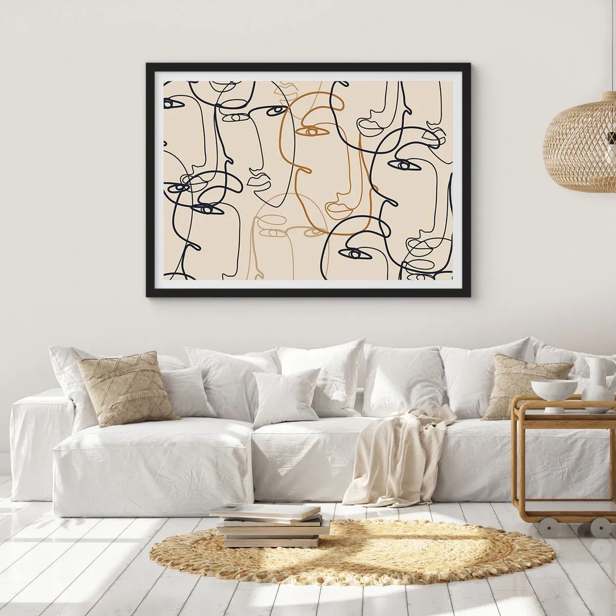 Plagát v čiernom ráme - Portrét znásobený - 100x70 cm