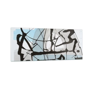Obraz na skle - Aj napriek tomu modrý - 100x40 cm