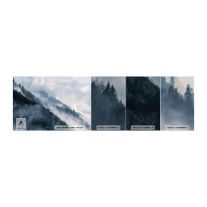 Vzorka fototapety Premium Sand - Horská mystika - Krajina, hory, les - 100x30 cm