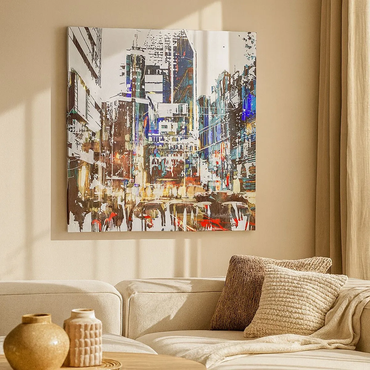 Obraz na plátne - Trblietavé mesto - 30x30 cm