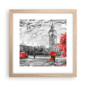 Plagát v ráme zo svetlého duba - Vzrušujúci deň - 30x30 cm
