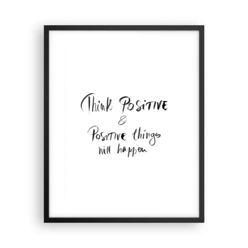 Plagát v čiernom ráme - Ako žiť? - 40x50 cm