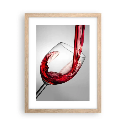 Plagát v ráme zo svetlého duba - Farba - pohyb - zvuk - 30x40 cm