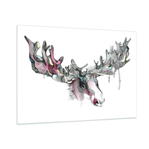 Obraz na skle - Koruna lesného kráľa - 100x70 cm