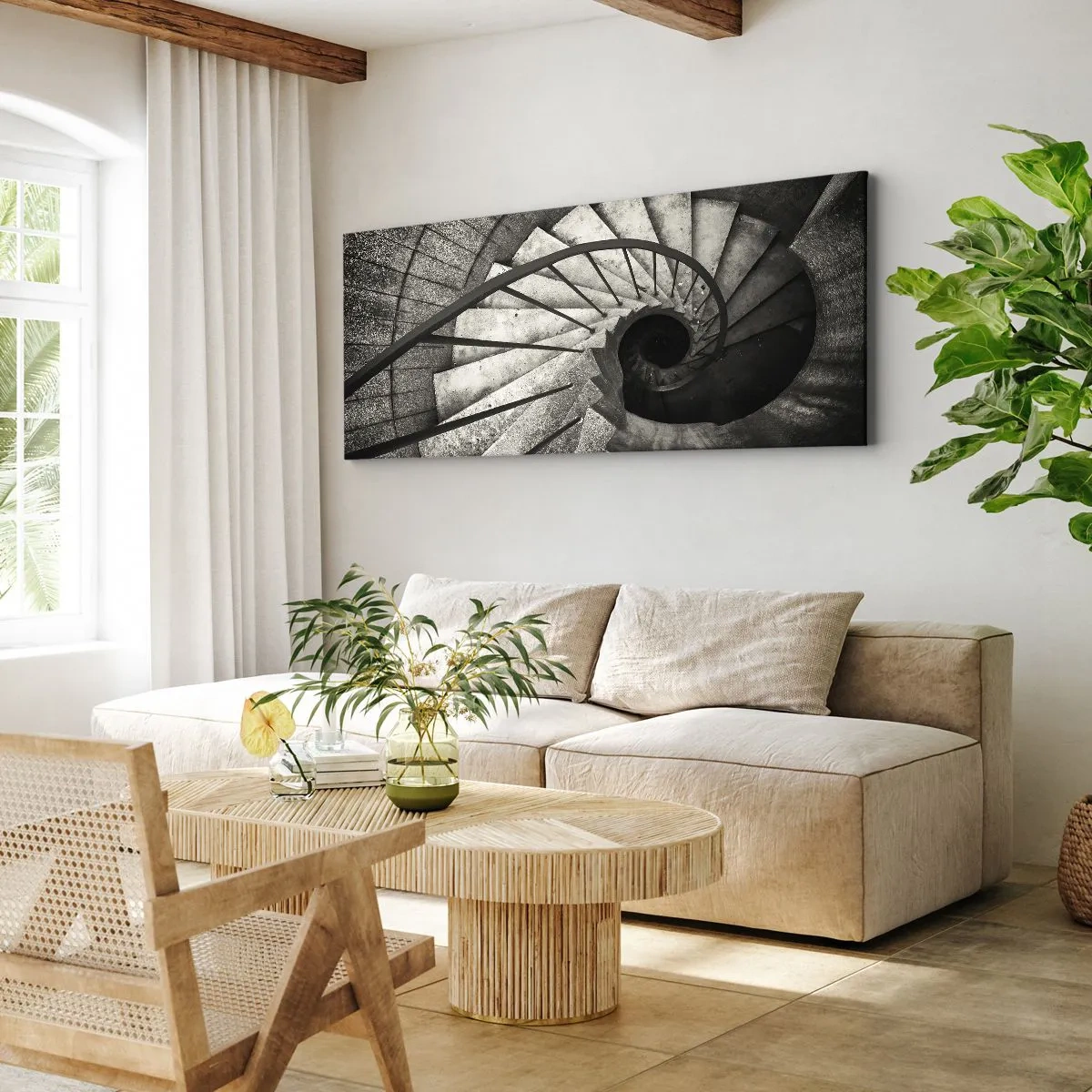 Obraz na plátne - Hore po schodoch, dole po schodoch - 100x40 cm