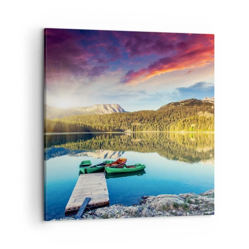 Obraz na plátne - Pri vode hladkej ako zrkadlo - 50x50 cm