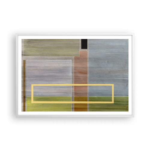 Plagát v bielom ráme - Jednoducho a v kľude - 100x70 cm