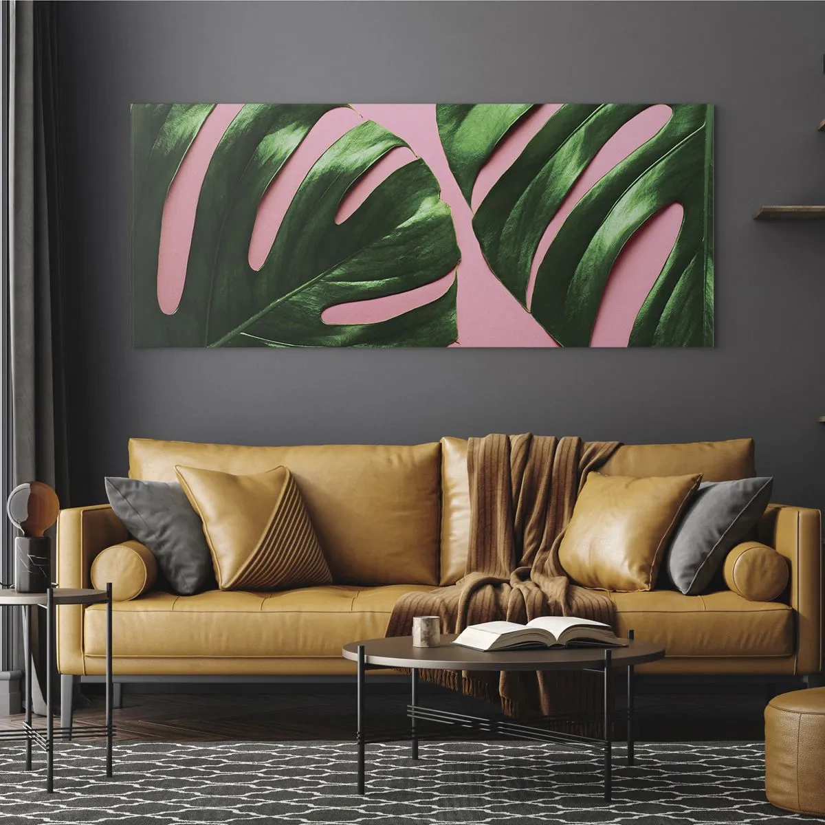 Obraz na skle - Zelené rendez-vous - 100x40 cm