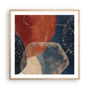 Plagát v ráme zo svetlého duba - Ľahkosť bytia - 60x60 cm