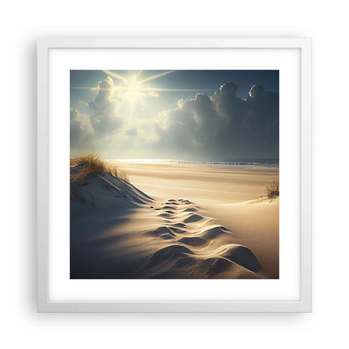 Plagát v bielom ráme - Upokojujúca krajina - 40x40 cm
