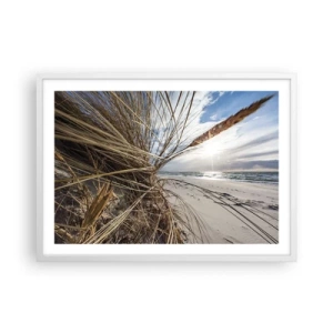 Plagát v bielom ráme - Stretnutie živlov - 70x50 cm