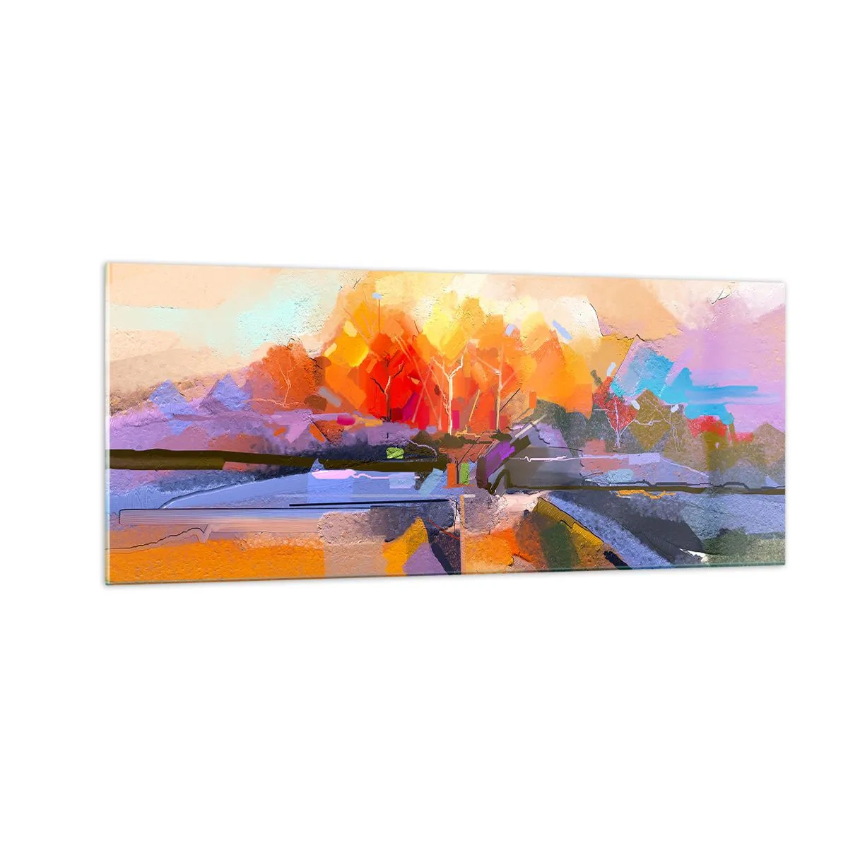Obraz na skle - A bola jeseň - 100x40 cm
