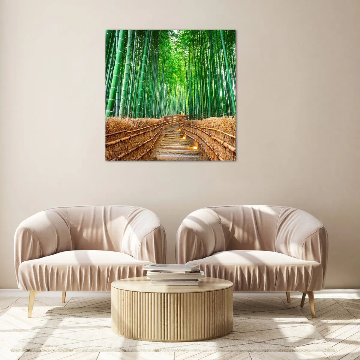 Obraz na skle - Esencia ázijskej prírody - 50x50 cm