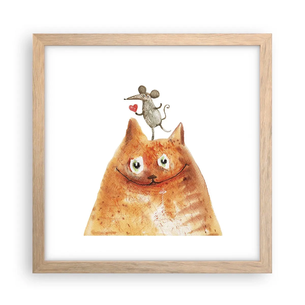 Plagát v ráme zo svetlého duba - Paradoxy lásky - 30x30 cm