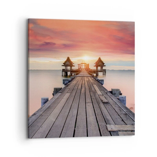 Obraz na plátne - Západ na východe - 70x70 cm