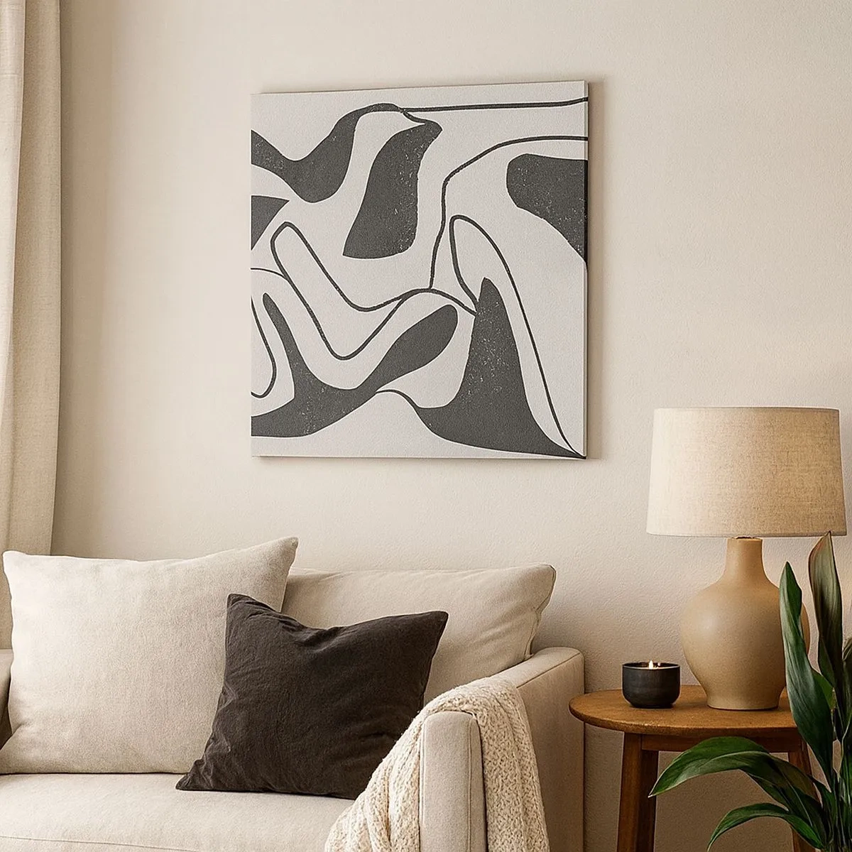 Obraz na plátne - Abstraktná hra v labyrinte - 30x30 cm