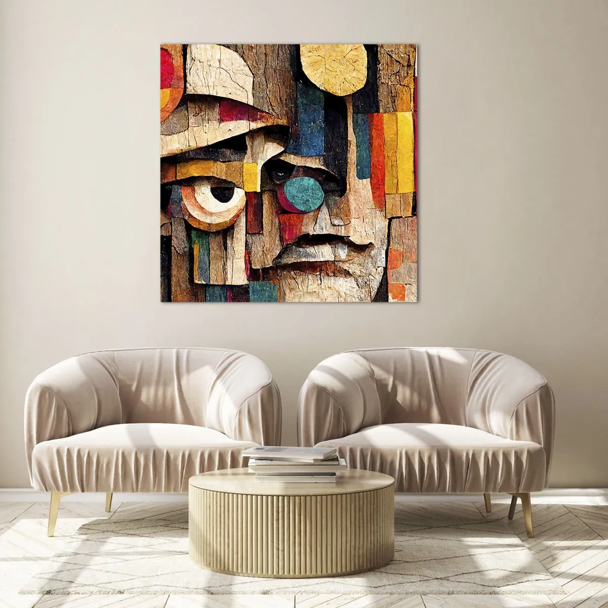 Obraz na skle - Vidím ťa… - 60x60 cm