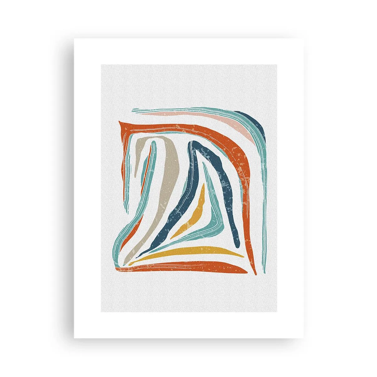 Plagát - Priateľsky usmievavá abstrakcia - 30x40 cm