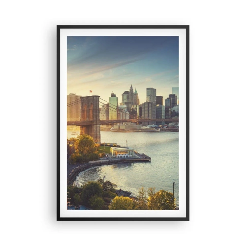 Plagát v čiernom ráme - Svitanie veľkomesta - 61x91 cm