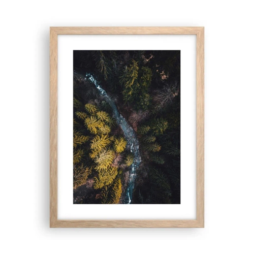 Plagát v ráme zo svetlého duba - Rýchlo, stále rýchlejšie - 30x40 cm