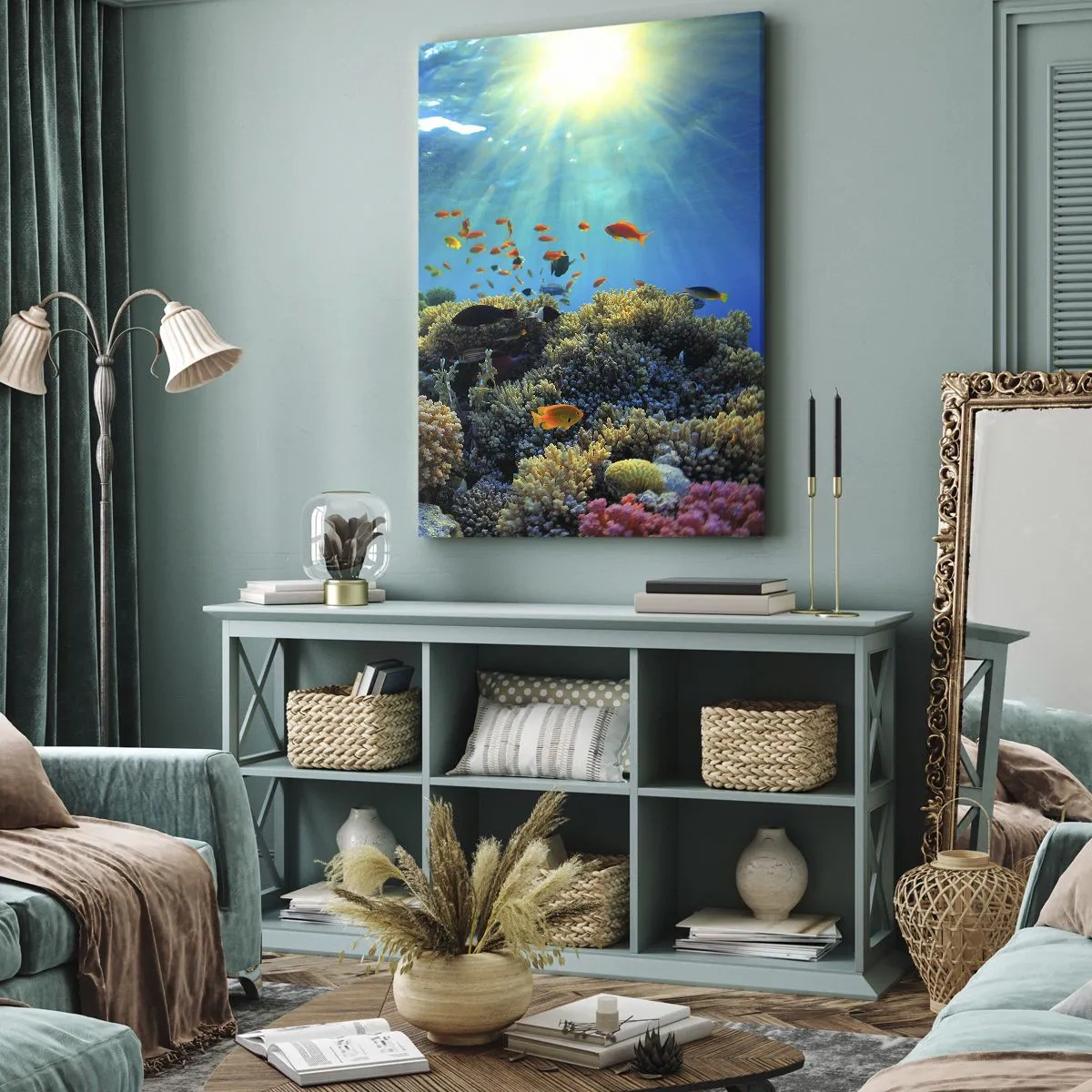Obraz na plátne - Podvodné poklady - 45x80 cm