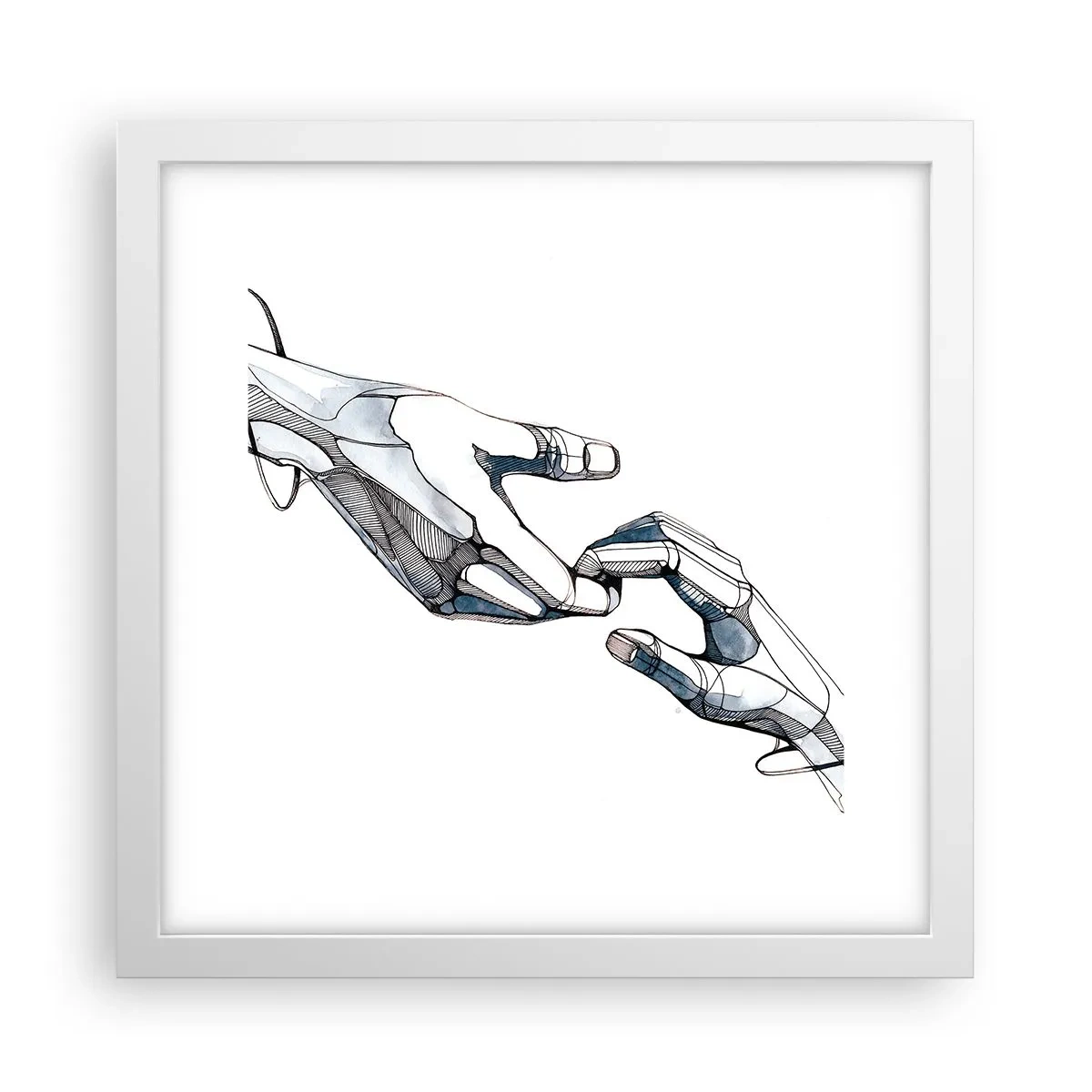 Plagát v bielom ráme - Dobré gesto - 30x30 cm