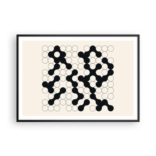 Plagát v čiernom ráme - Čínska hra – variácia - 100x70 cm