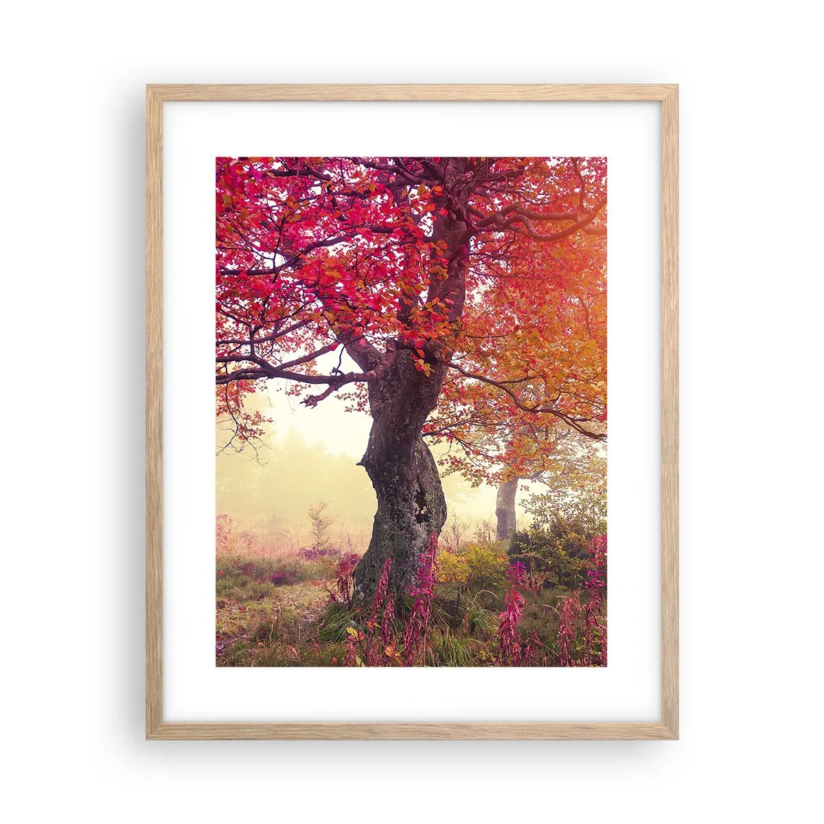 Plagát v ráme zo svetlého duba - Šialenstvo rozkvetu - 40x50 cm
