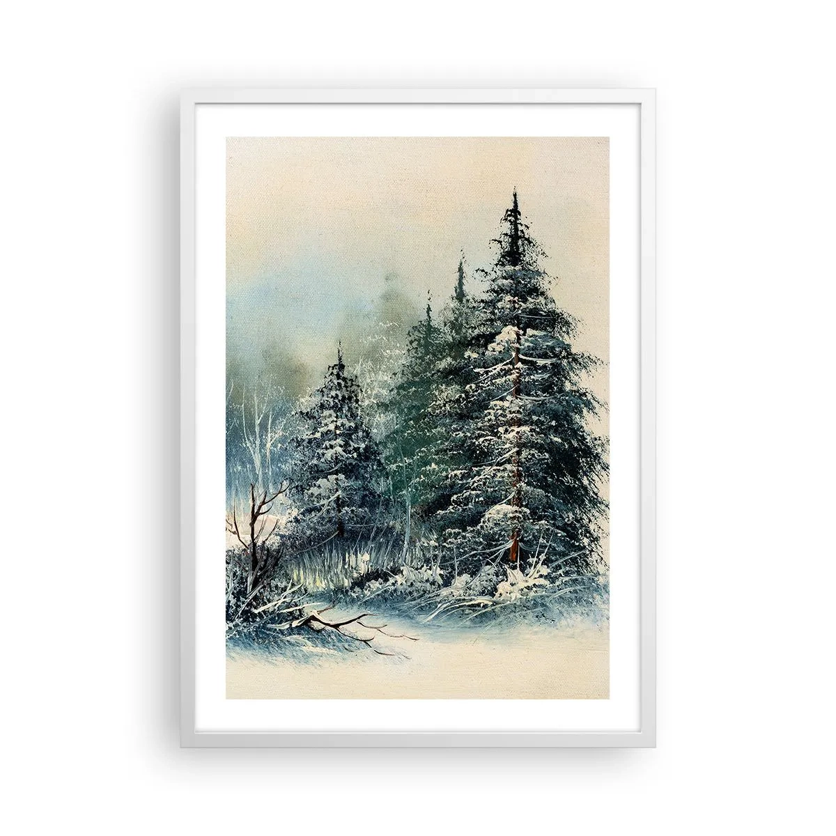 Plagát v bielom ráme - Pripravenie na Vianoce - 50x70 cm