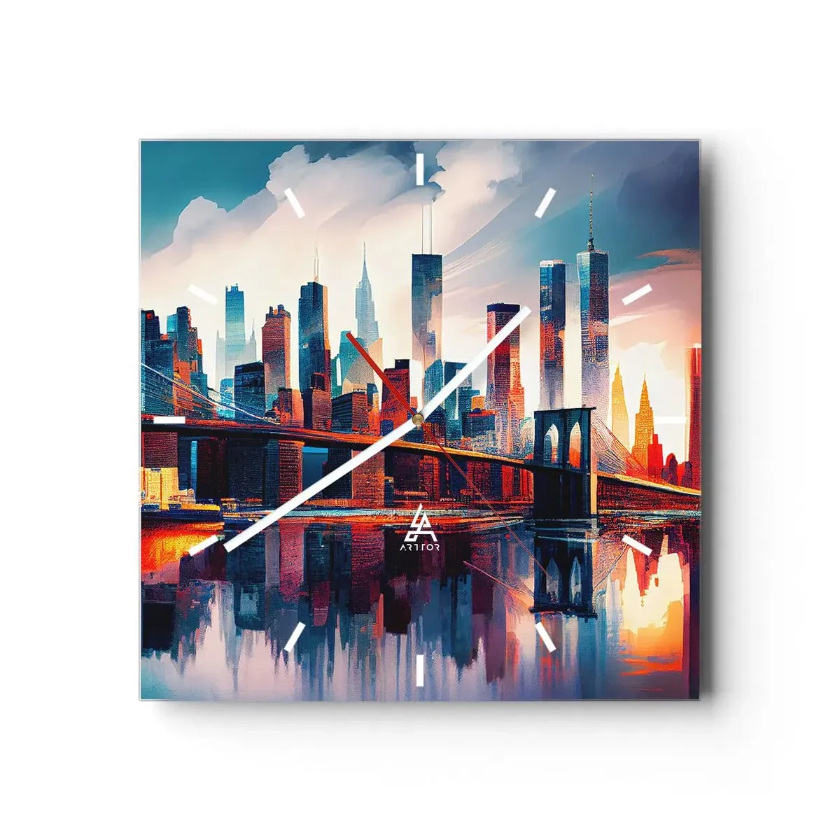 Nástenné hodiny - Famózny New York - 40x40 cm