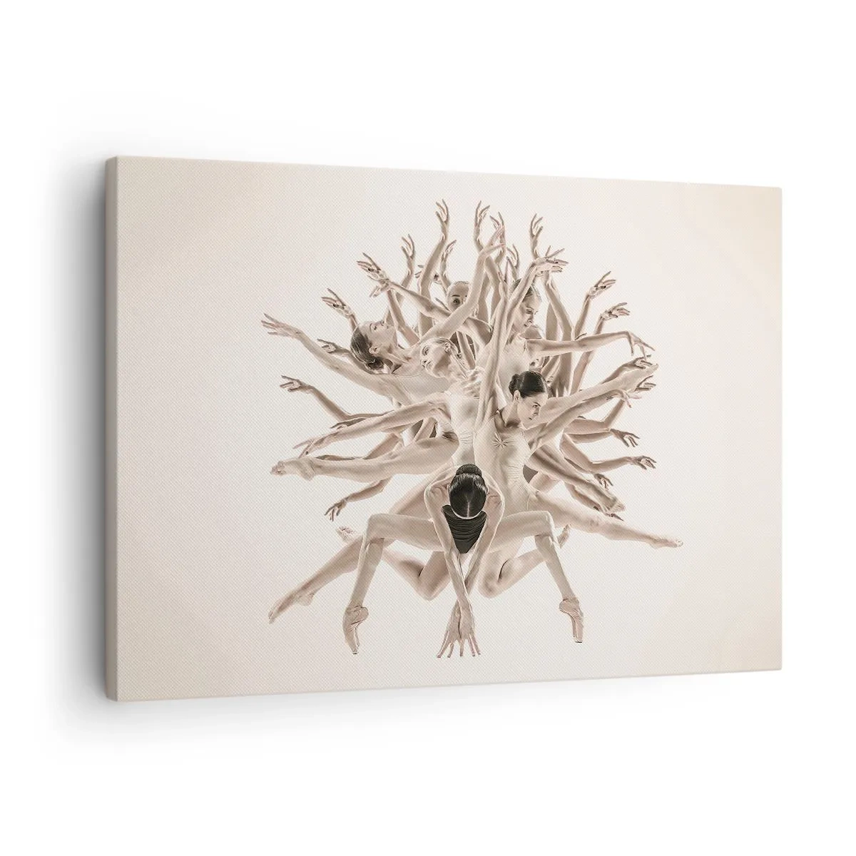 Obraz na plátne - Abstraktná kompozícia tanečníkov v pohybe - 70x50cm - Rozkvet v tanci - Moderná nástenná dekorácia do obývacej izby a spálne ARTTOR