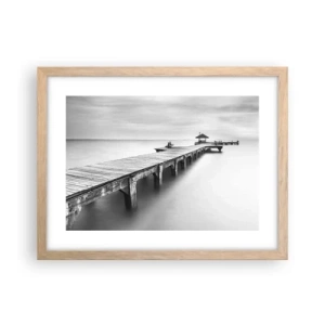 Plagát v ráme zo svetlého duba - Ďaleko od nás - 40x30 cm