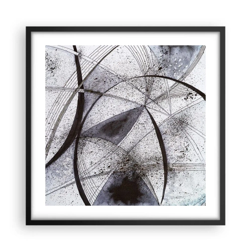 Plagát v čiernom ráme - Futuristická fantázia - 50x50 cm