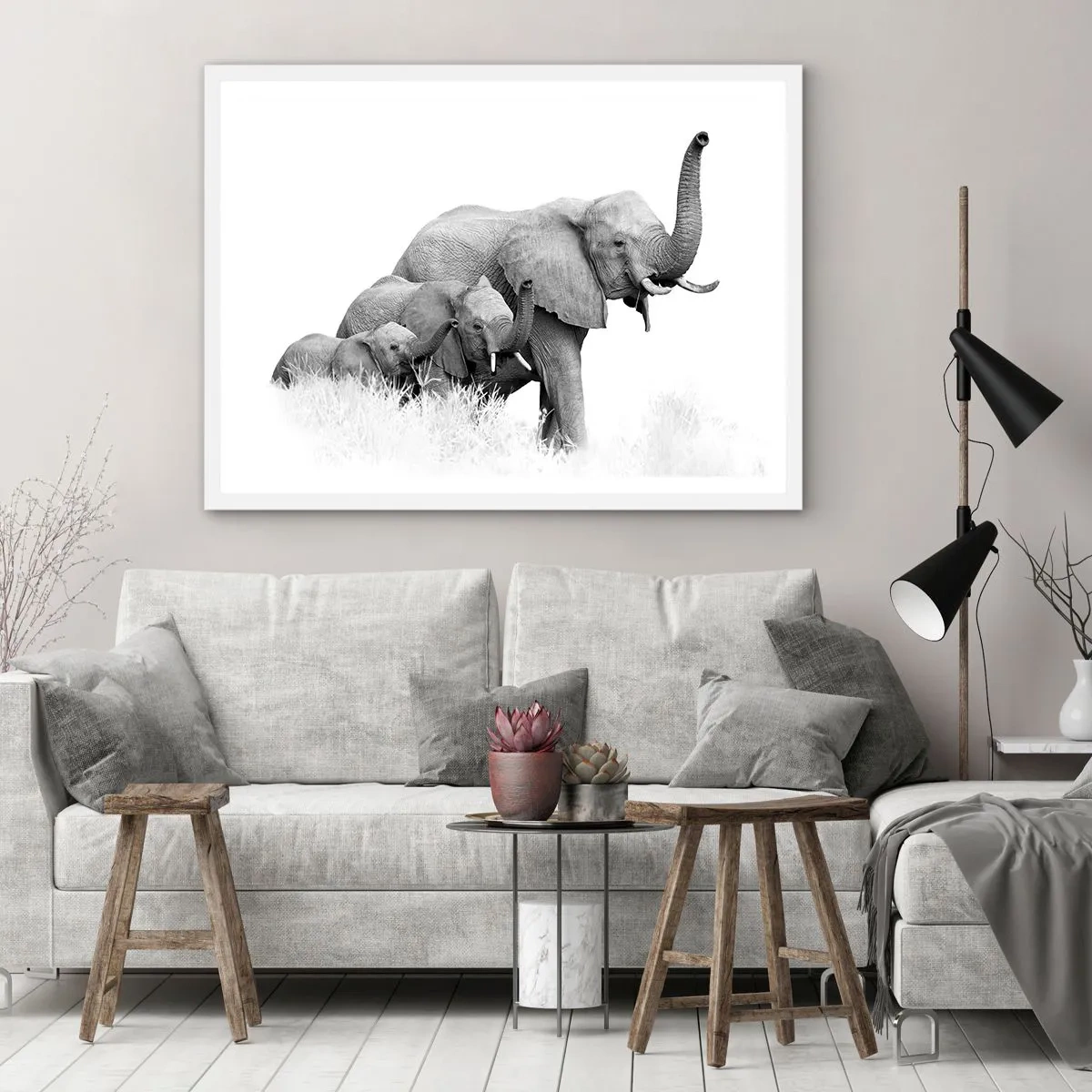 Plagát v bielom ráme - Jedna, dve, tri - 40x30 cm