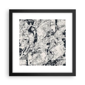 Plagát v čiernom ráme - Prelínanie protikladov - 30x30 cm