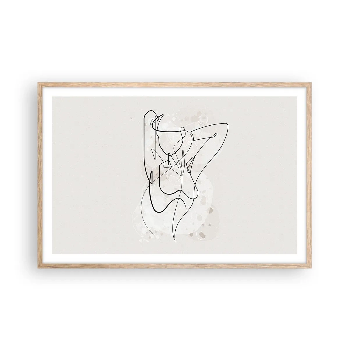 Plagát v ráme zo svetlého duba - Umenie zvádzania - 91x61 cm