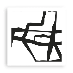 Plagát - Čiernobiela konštrukcia - 50x50 cm