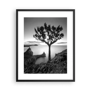 Plagát v čiernom ráme - Pokoj až k horizontu - 40x50 cm