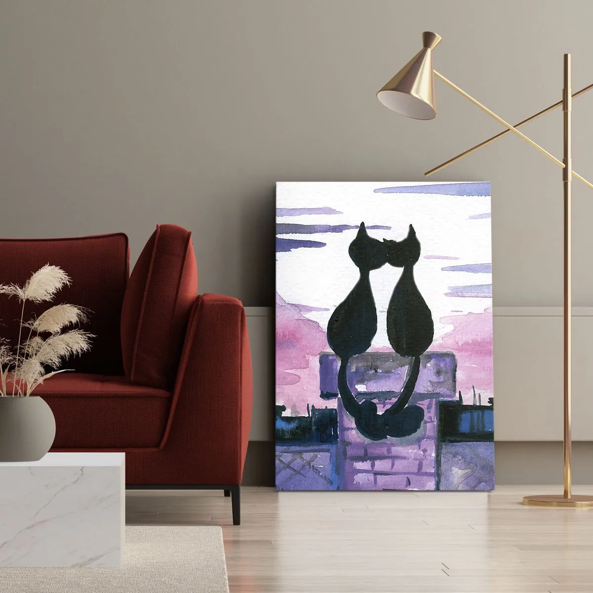 Obraz na plátne - Rendez-vous pod mesiacom - 50x70 cm