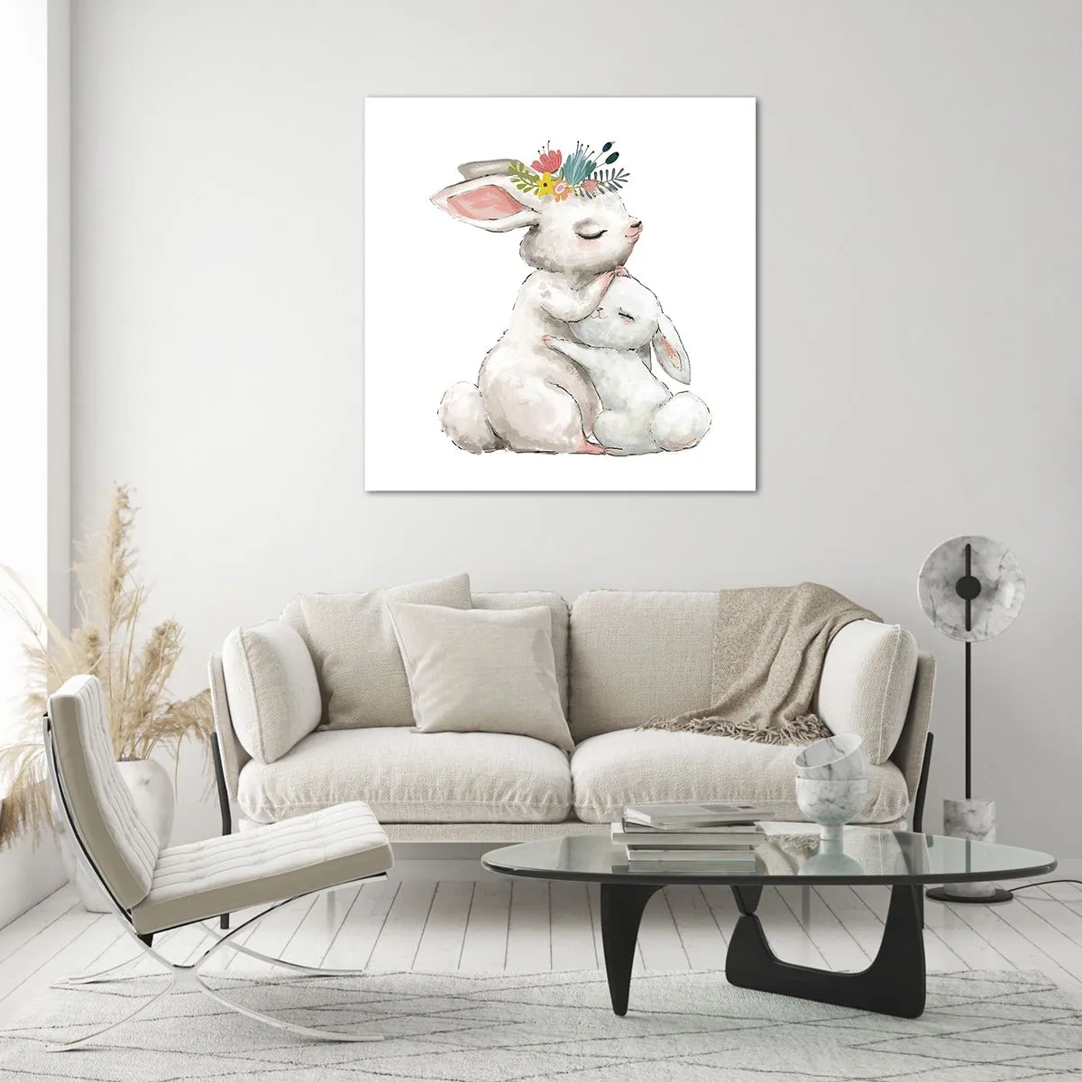 Obraz na skle - Najlepšie je u mamy - 50x50 cm