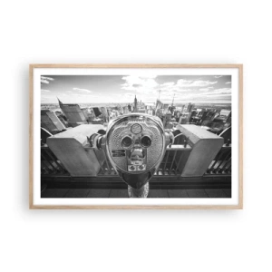 Plagát v ráme zo svetlého duba - Mesto nad mestami - 91x61 cm