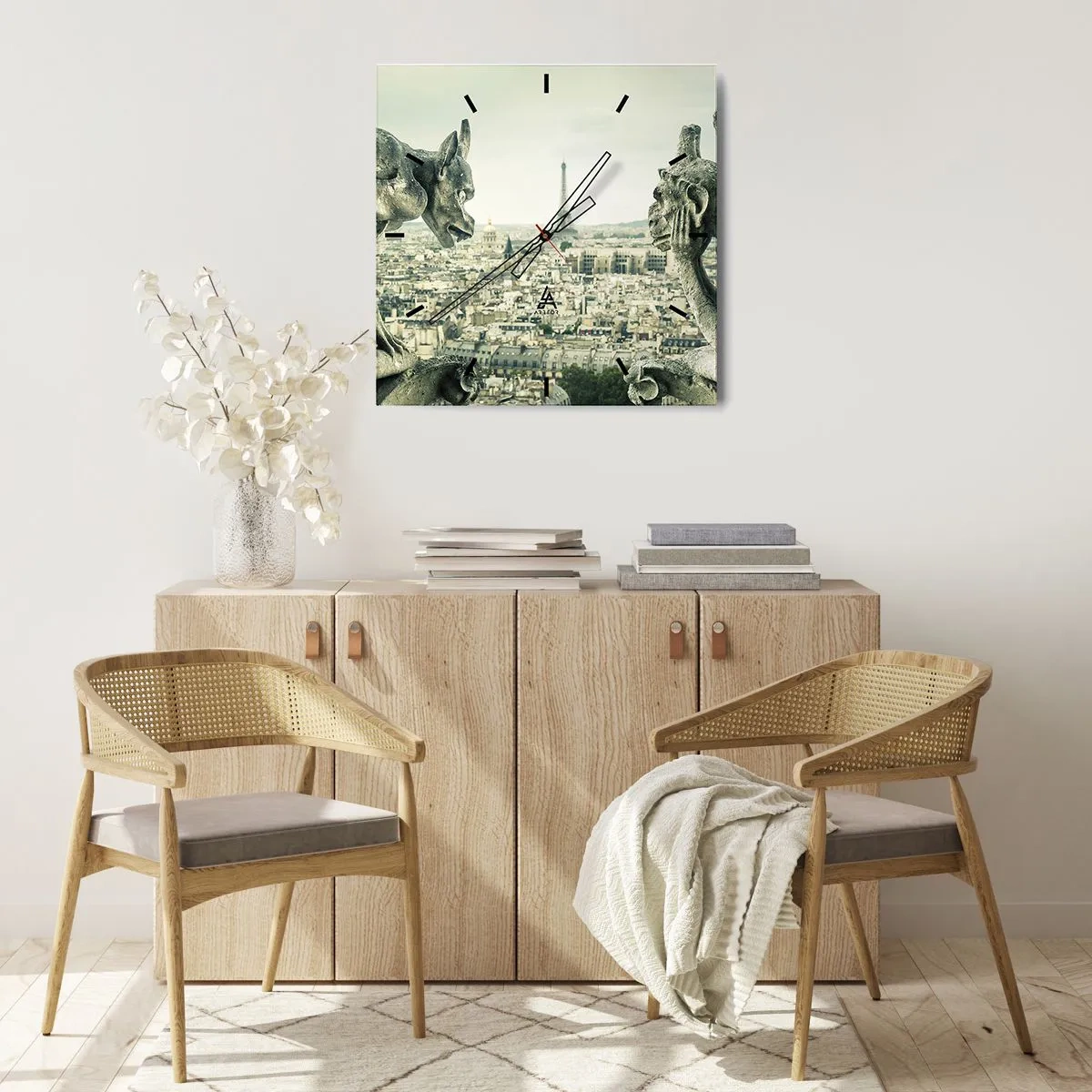 Nástenné hodiny - Parížske rozprávanie - 30x30 cm