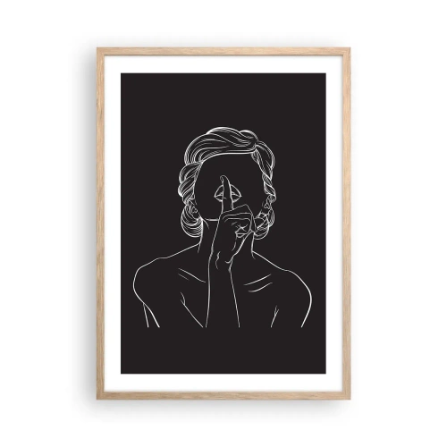 Plagát v ráme zo svetlého duba - Krása rozkvitá v tichu - 50x70 cm