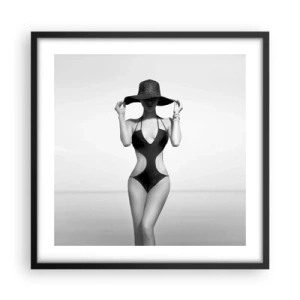 Plagát v čiernom ráme - Volám sa: Elegancia - 50x50 cm