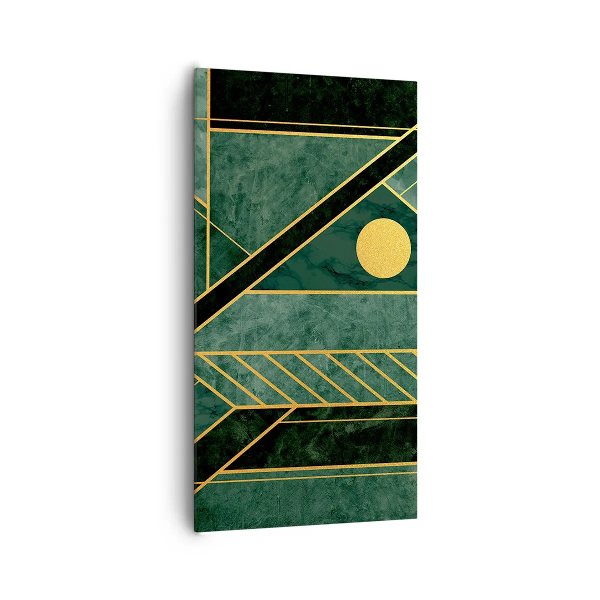 Obraz na plátne - Dynamika zlata a lazuritu - 65x120 cm