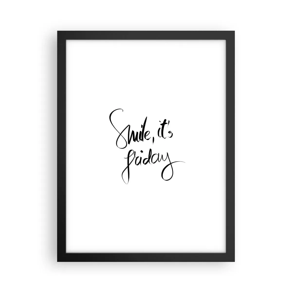 Plagát v čiernom ráme - Naozajstná radosť - 30x40 cm