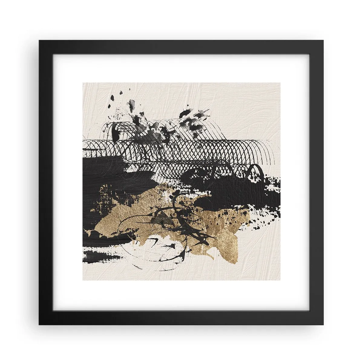 Plagát v čiernom ráme - Kompozícia s vášňou - 30x30 cm