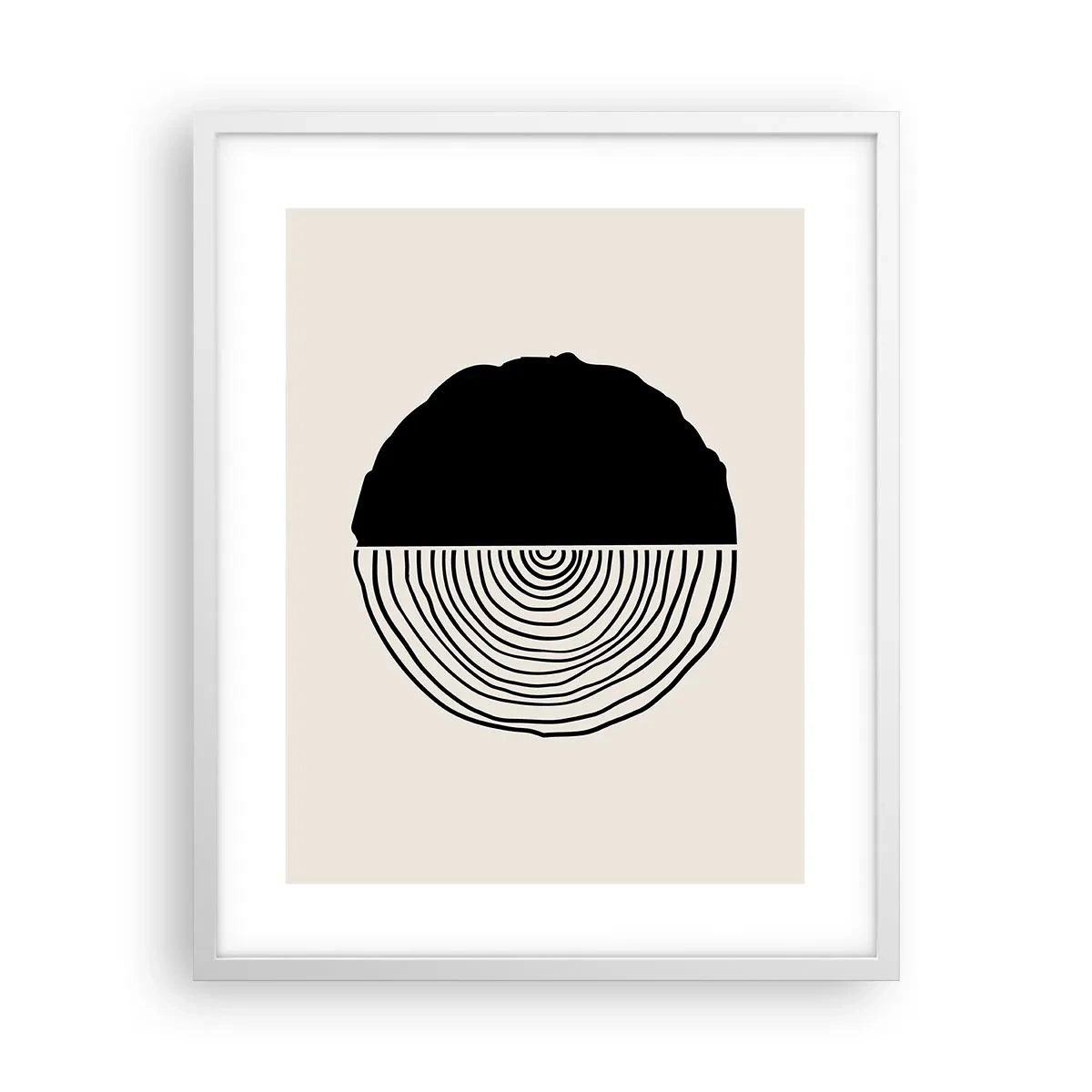 Plagát v bielom ráme - Pol na pol - 40x50 cm